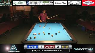 Frost vs Orcollo  200k One Pocket  12 of 16 [upl. by Narual168]