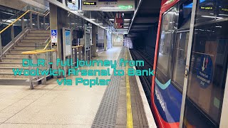 DLR Woolwich Arsenal to Bank via Poplar  Full Journey [upl. by Apur551]