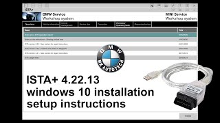 Rheingold ISTA D  BMW How to install and setup ISTA with KDCAN Cable on Windows 10 [upl. by Einwahr296]