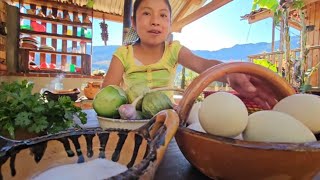 😃😃Con blanquillos de guajolota preparé mi primera receta y se los comparto 😃😃🥰👧 [upl. by Saint]