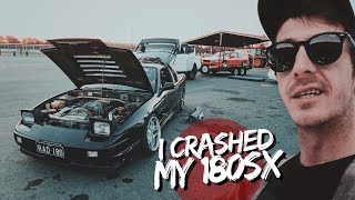 I CRASHED MY 180SX DRIFTING [upl. by Alyakem508]