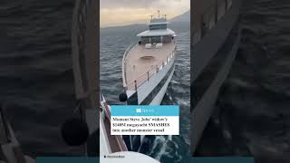 Moment Steve Jobs Widows 140M Megayacht SMASHES into Another Vessel trending [upl. by Aneladgam]