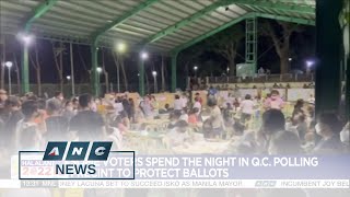 Some voters spend night in Quezon City polling precinct to protect ballots  ANC [upl. by Ayak]