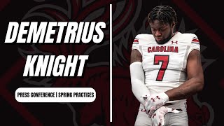 LB Demetrius Knight spring football press conference  South Carolina [upl. by Helbonia285]