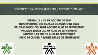 ⌚Convocatorias del SENA  AGOSTO PRESENCIAL 🚌 Y VIRTUAL 💻 [upl. by Lula]