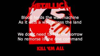 Metallica  No Remorse Lyrics HD [upl. by Wanda]