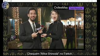 Entrevistadora não reconhece Mike Shinoda do Linkin Park  estreia de Arcane 2021 [upl. by Irrol675]