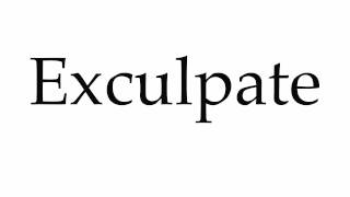 How to Pronounce Exculpate [upl. by Elena561]