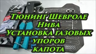 Нива Шевроле ТюнингГазовые упоры капота [upl. by Triplett]