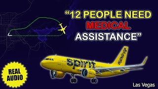 Fume events in the cabin 12 people need medical assistance at Las Vegas Airport Real ATC [upl. by Bainbridge]