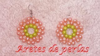 Aretes círculo con perlas  Bisutería Fina Tutorial paso a paso [upl. by Ienttirb]