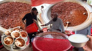 Amazing Indian Style Gujrati Kathiyawari Chole amp Rajma  Peshawar Street Food Chana And Lobia Street [upl. by Schofield888]