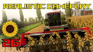 FS22 REALISTIC GAMEPLAY 26 MIETITURA GIRASOLI Claas Dominator  Capello Helianthus [upl. by Ulrick]