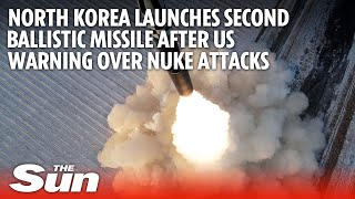 North Korea launches second ballistic missile after US warning over nuke attacks [upl. by Sucramad]