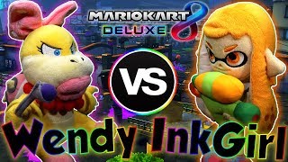 ABM Inkling Girl vs Wendy  Mario Kart 8 Gameplay Match HD [upl. by Neeli]