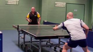 Steve Temple vs Jimmy Brewster British League Table Tennis 2010 [upl. by Arrec333]