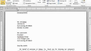 Word 2010 Tutorial Indenting Paragraphs Microsoft Training Lesson 62 [upl. by Meedan]