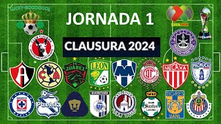 VUELVE la liga Mx ¡ JORNADA 1 LIGA MX Partidos Previas  Horarios Y Pronosticos Clausura 2024 [upl. by Nyral]