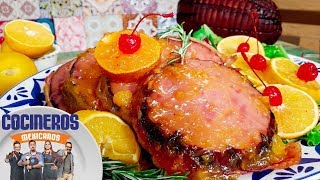 Receta Jamón en salsa de naranja  Cocineros Mexicanos [upl. by Charron929]