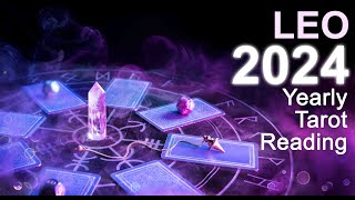 LEO 2024 YEARLY TAROT READING quotOUT WITH THE OLD IN WITH THE NEW LEO DESTINY IS AT PLAYquot tarot [upl. by Rox]