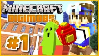 MINECRAFT DIGIMOBS ROLEPLAY ► THE DIGITAL WORLD Episode 1 ► The Beginning Minecraft Digimon Mod [upl. by Enrobyalc]