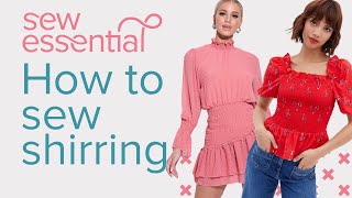 How to Sew with shirring elastic by Debbie Shore [upl. by Danaher]