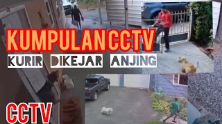 REKAMAN CCTV KUMPULAN VIDEO KURIR DIKEJAR ANJING [upl. by Sarchet]