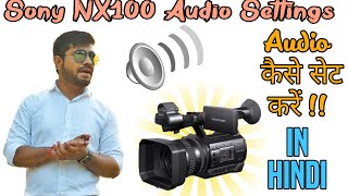 Sony HXR NX100 Audio Full Settings  In Hindi  Must Watch [upl. by Quirita]