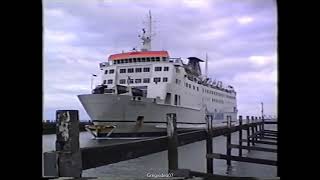 The Sealink Ferry Stena Parisien At Newhaven Harbour in 1993 later to become SeaFrance manet [upl. by Rebm]