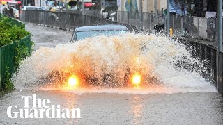 Hong Kong hit with heaviest rainfall since records began 139 years ago [upl. by Nehcterg]