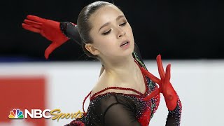 Russian 15 year old Valieva WINS GOLD in stunning Grand Prix debut  NBC Sports [upl. by Nimajneb]