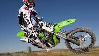 2009 Kawasaki KX450F  450MX Shootout  MotoUSA [upl. by Baniaz]