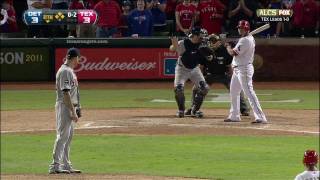 HD Oct 10 2011 ALCS Nelson Cruz walk off grand slam Texas Rangers vs Detroit Tigers [upl. by Idisahc567]