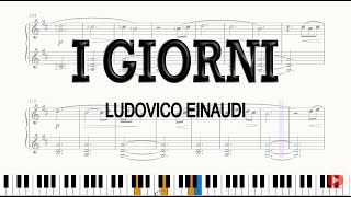 I Giorni piano tutorial  Einaudi  FREE SHEET MUSIC [upl. by Etneciv514]