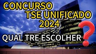 CONCURSO TSE UNIFICADO QUAL TRE ESCOLHER PARA CONCORRER [upl. by Anes]