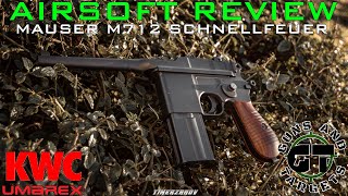 Airsoft Review 36 KWC M712 Co2 Mauser C96 GUNS AND TARGETS FR [upl. by Osana]