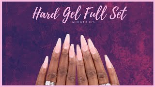 Hard Gel Full Set With Nail Tips  Patrice Nailed It [upl. by Alletsirhc]