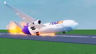 FedEx Flight 80 Roblox Crash Animation [upl. by Gladys841]