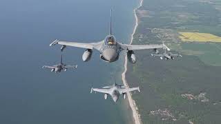 Portuguese and Romanian F16s Defending the Baltic Skies [upl. by Skell]