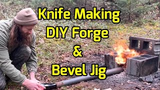 Backyard Knife Forge Knife Grinding Jig DIY [upl. by Iaj]