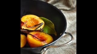 EASY COOKING  Caramelized Peach Dessert [upl. by Eerpud]