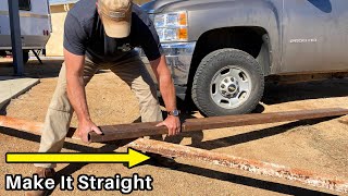 How to Straighten Bent Steel  The Redneck Engineering Method [upl. by Ekud]