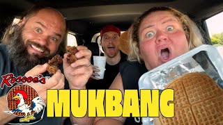 Trailer Trash Tammy Darryl amp Tad ROSCOES MUKBANG [upl. by Esiled]