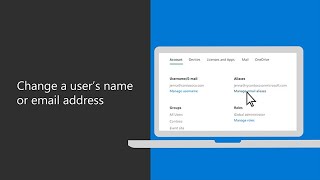 How to change a user’s name or email address in Microsoft 365 Business Premium [upl. by Kaila]