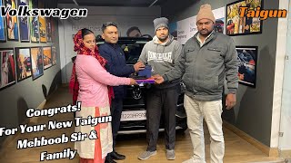 Congratulations Mehboob Sir 🎉 For Your New Taigun  Welcome To The Volkswagen Family ✌️✌️ [upl. by Tita]