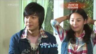 HD 20100227 Lee Min Ho amp Han Ji Hyes interview about BangBang CF shoot [upl. by Erdnael]