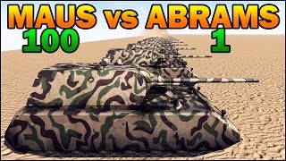 100 MAUS vs 1 ABRAMS  WW2 TANK vs MODERN TANK  Call to Arms  Scenario 4 [upl. by Oynotna]