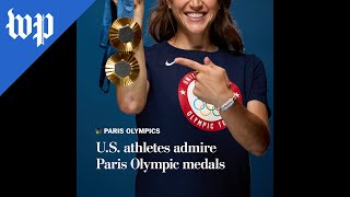 US athletes admire Paris Olympic medals [upl. by Secrest148]