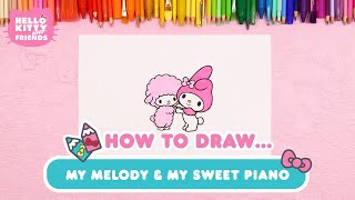 How to Draw My Melody and My Sweet Piano [upl. by Aseral]