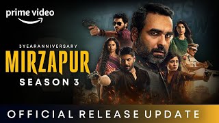 Mirzapur 3 Release Date Announcement  MIRZAPUR 3 Release Update  MIRZAPUR Season 3 Update [upl. by Esten]